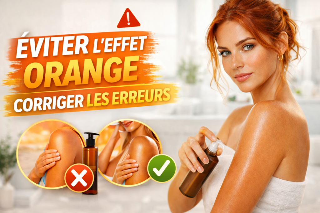 bronzage sans soleil : effet orange