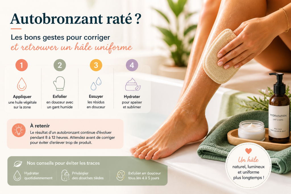 Optimiser son bronzage sans soleil : corriger un autobronzant raté et atténuer les traces naturellement